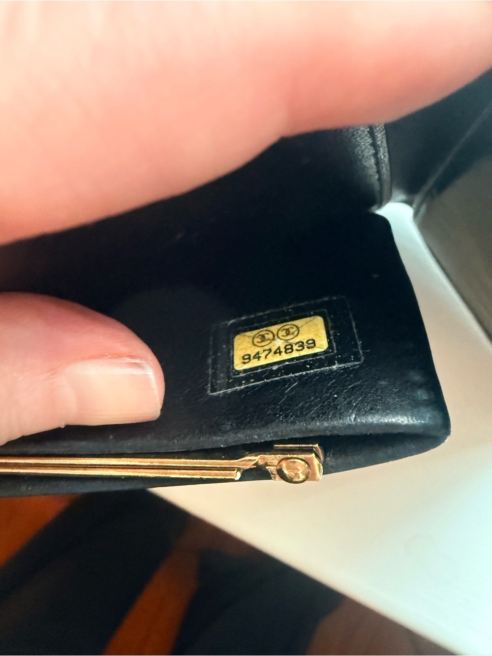 CHANEL Vintage Black Caviar Timeless CC Long Bifold Wallet with Card - Picture 11 of 15